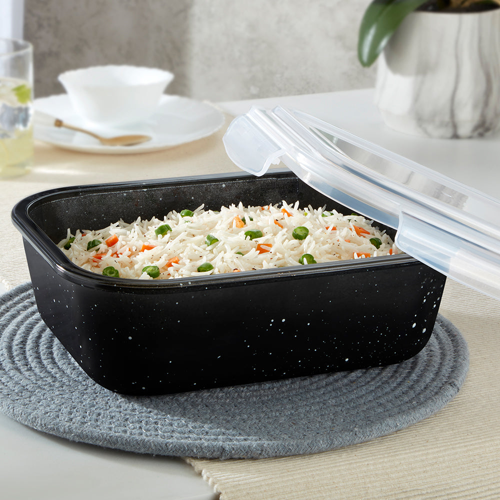 Colors Pebble Black Rectangle Klip N Store