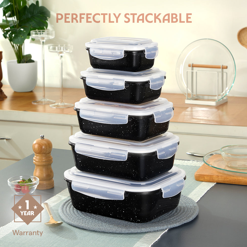 Colors Pebble Black Rectangle Klip N Store 2L