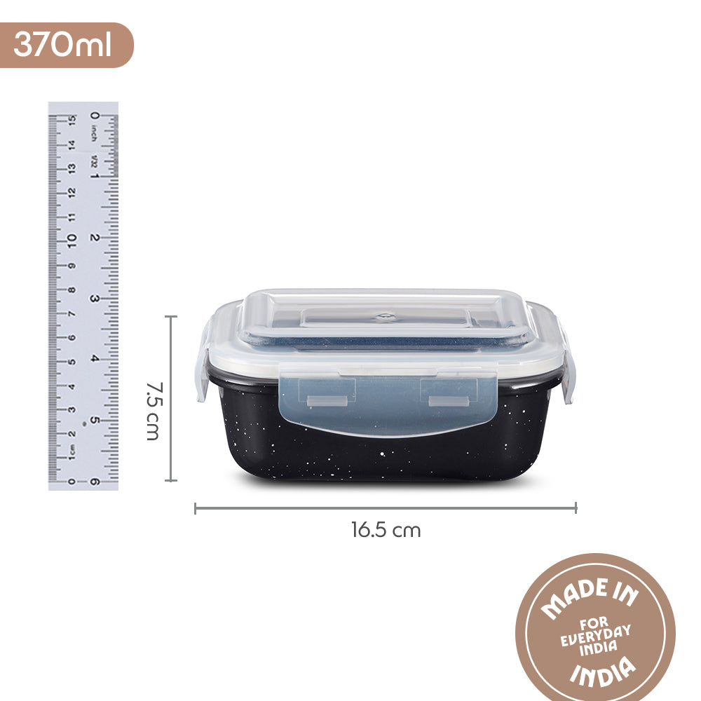 Colors Pebble Black Rectangle Klip N Store 370 ml