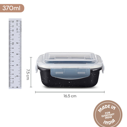 Colors Pebble Black Rectangle Klip N Store 370 ml