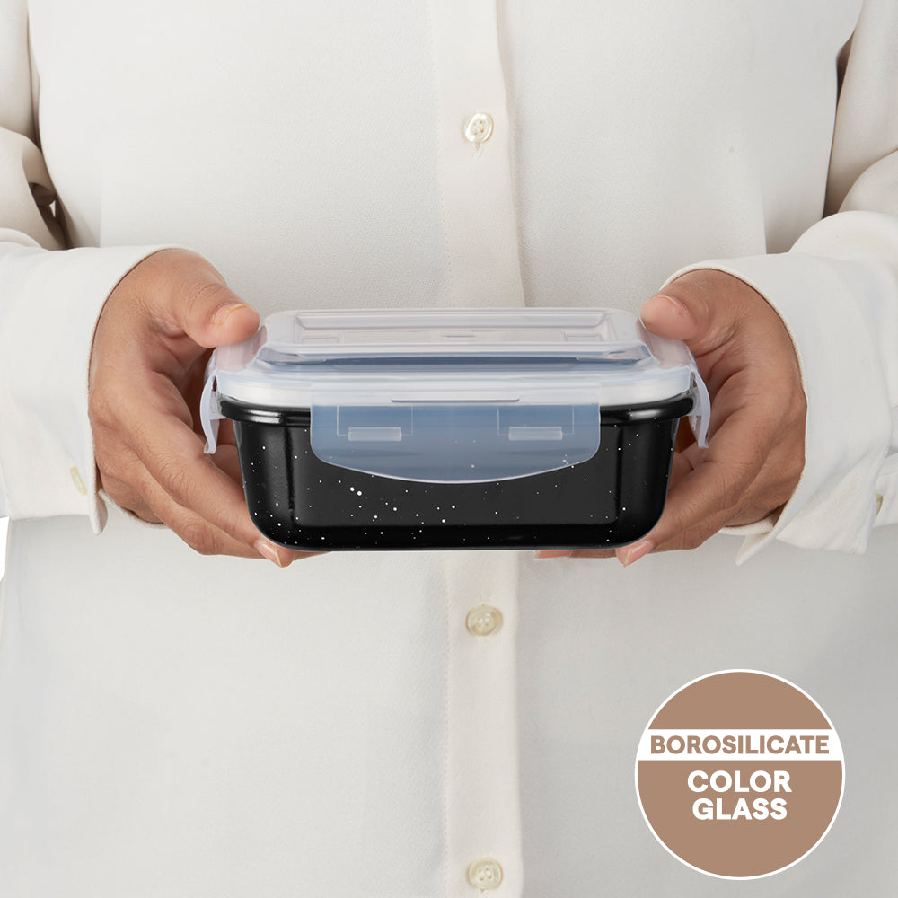 Colors Pebble Black Rectangle Klip N Store 370 ml