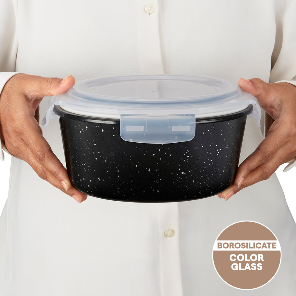 Colors Pebble Black Round Klip N Store 1.5L