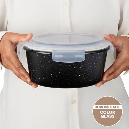 Colors Pebble Black Round Klip N Store 1.5L