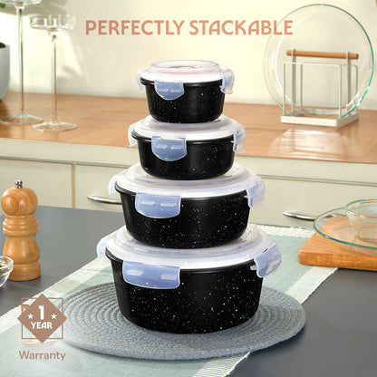 Colors Pebble Black Round Klip N Store 1.5L