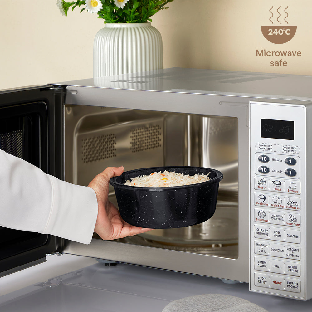 Colors Pebble Black Round Klip N Store 400 ml