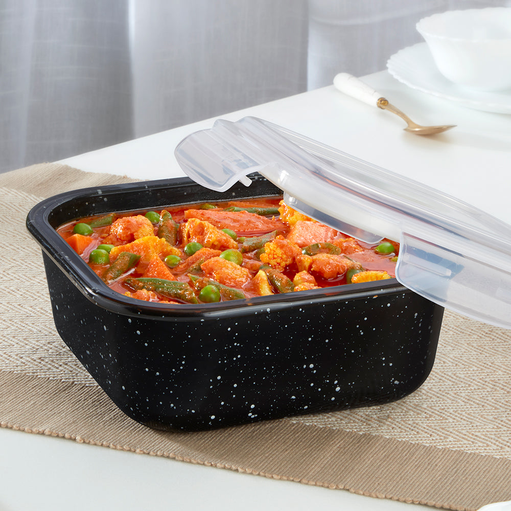 Colors Pebble Black Square Klip N Store