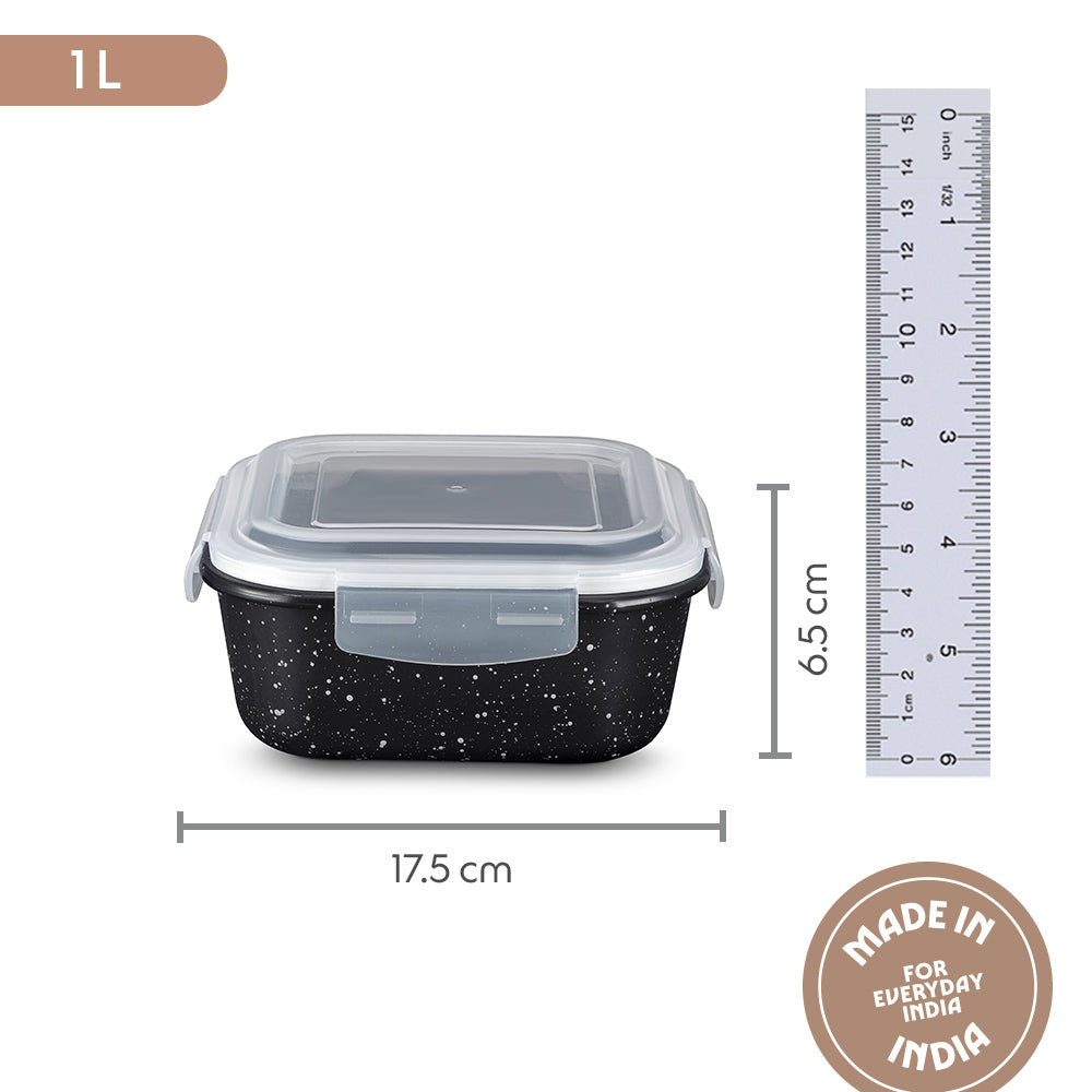 Colors Pebble Black Square Klip N Store