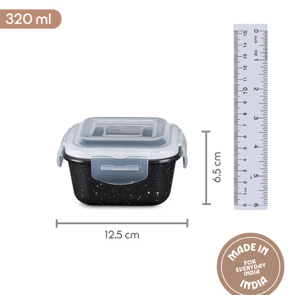 Colors Pebble Black Square Klip N Store