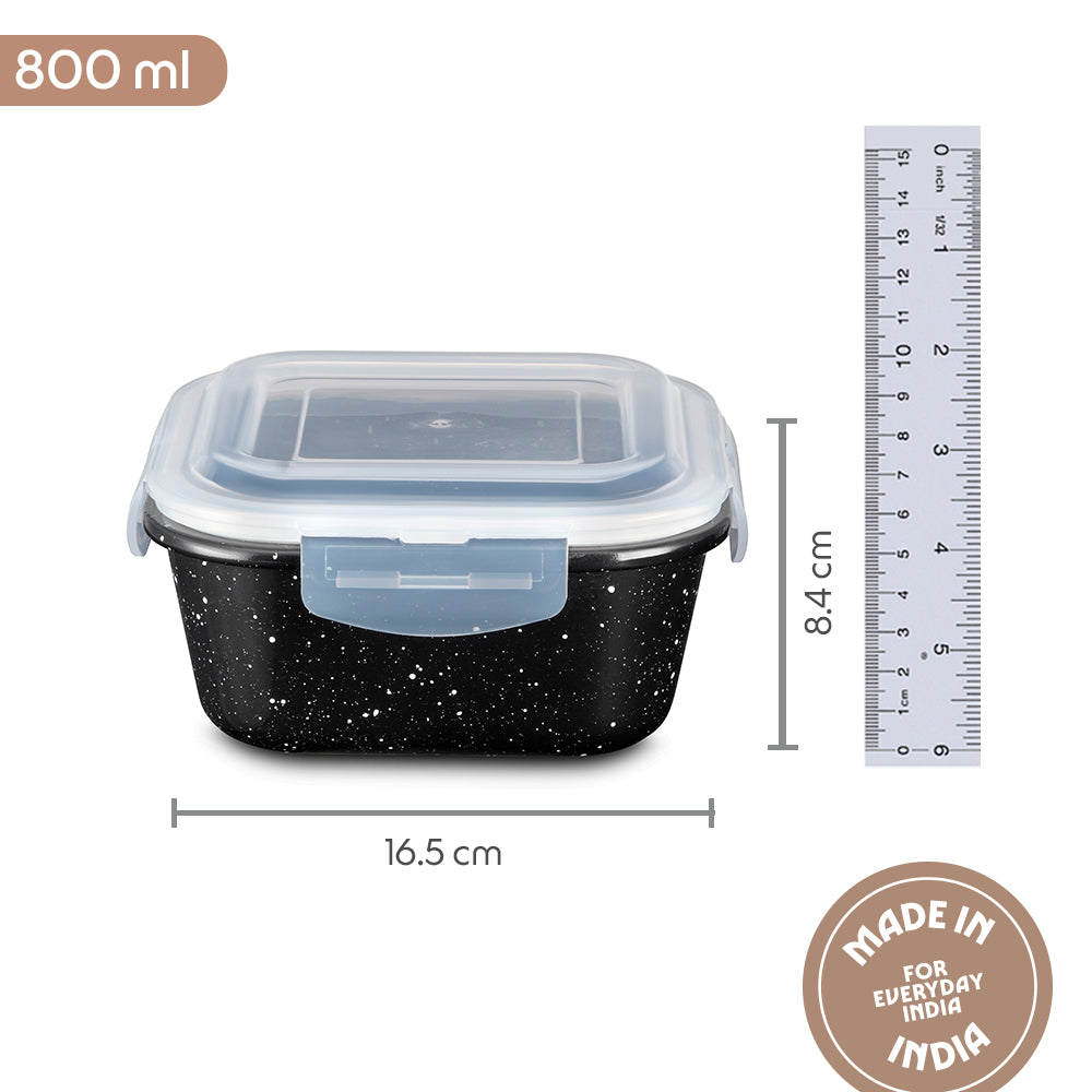 Colors Pebble Black Square Klip N Store