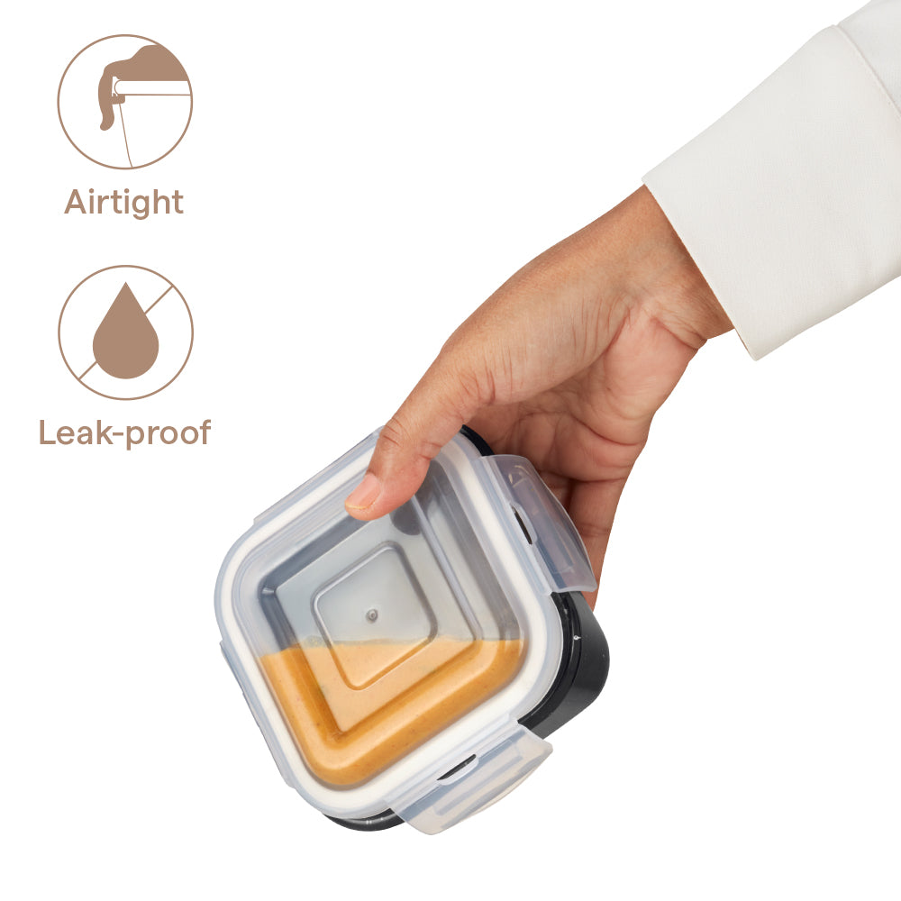 Colors Pebble Black Square Klip N Store