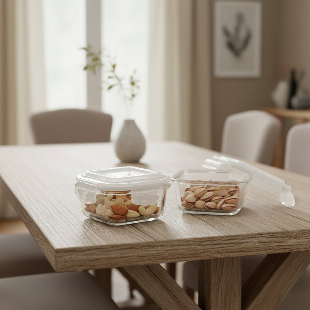 Tuff-Glass Klip n Store Square Containers Set