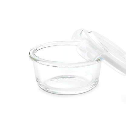 Borosil Klip n Store Round Set of 3 Glass Container, 240 ml x 3 240 ml x 3
