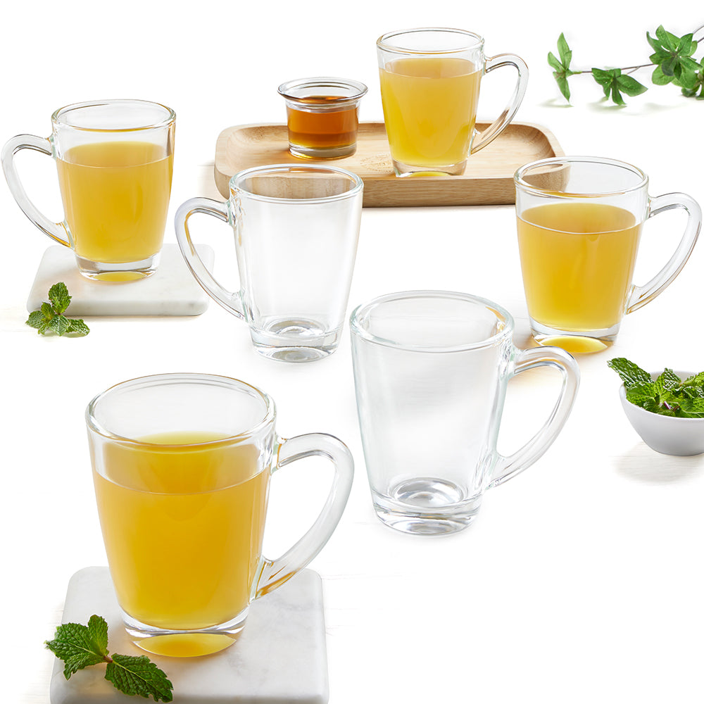 Borosil Serene Mug Set, 195ml x 6