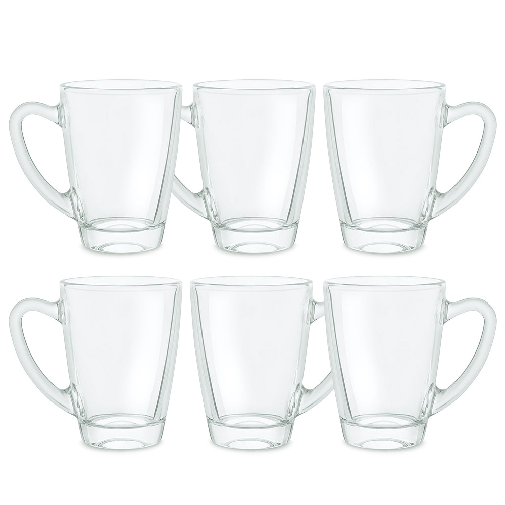 Borosil Serene Mug Set, 195ml x 6