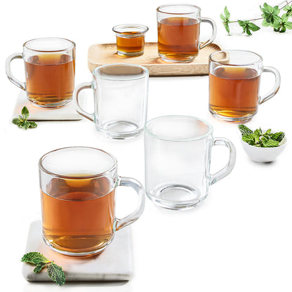 Borosil Latte Mug Set, 240ml x 6