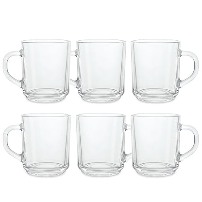 Borosil Latte Mug Set, 240ml x 6