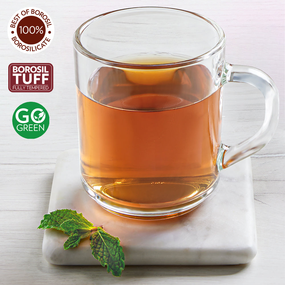 Borosil Latte Mug Set, 240ml x 6