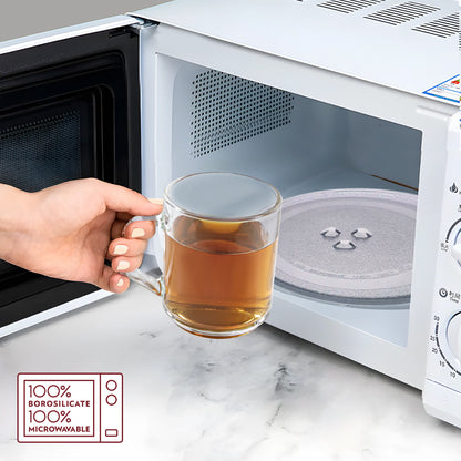 Borosil Latte Mug Set, 240ml x 6