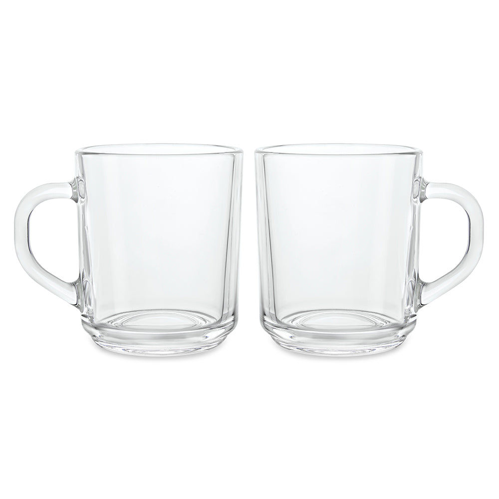 Borosil Latte Mug Set, 240ml x 2
