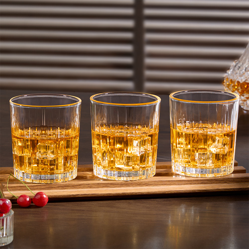 Borosil Noble Whiskey Glass, Set of 6, 300ml
