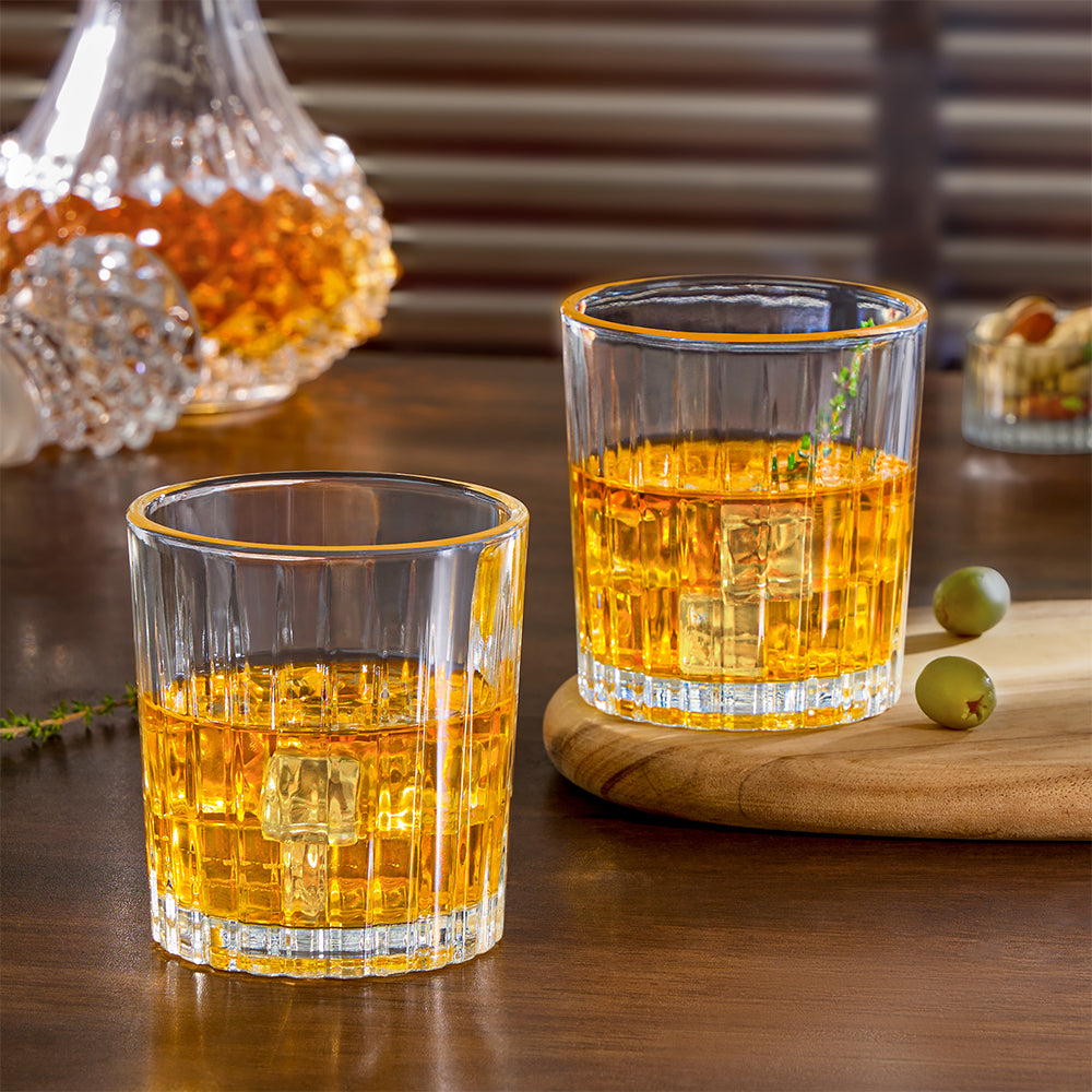 Borosil Noble Whiskey Glass, Set of 6, 300ml