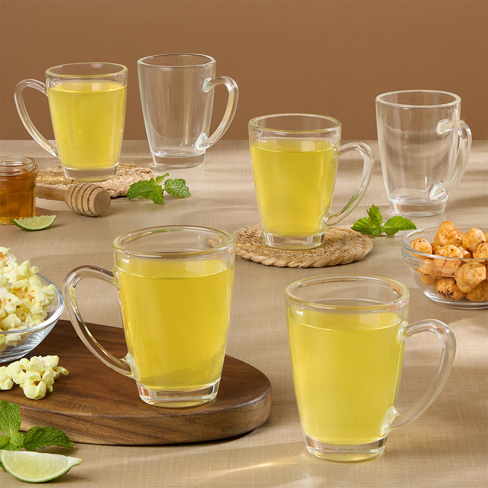 Borosil Serene Mug Set, 155ml x 6