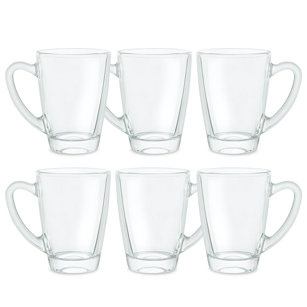 Borosil Serene Mug Set, 155ml x 6
