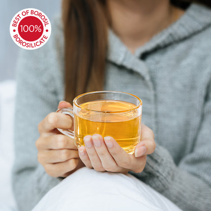 Borosil Chai Time Mugs, Set of 6, 210ml