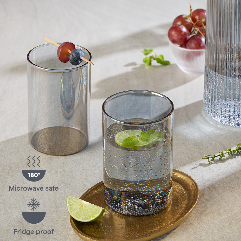 Borosil Midnight Glass Tumbler, Medium