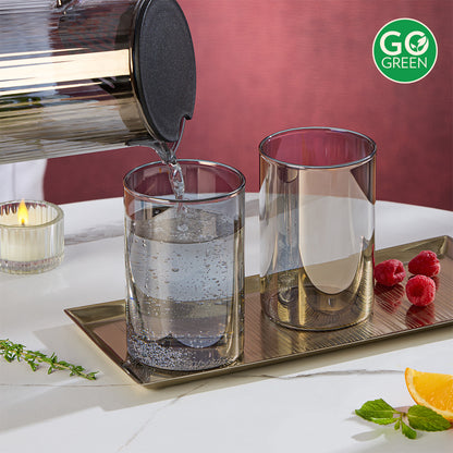 Borosil Midnight Glass Tumbler, Medium
