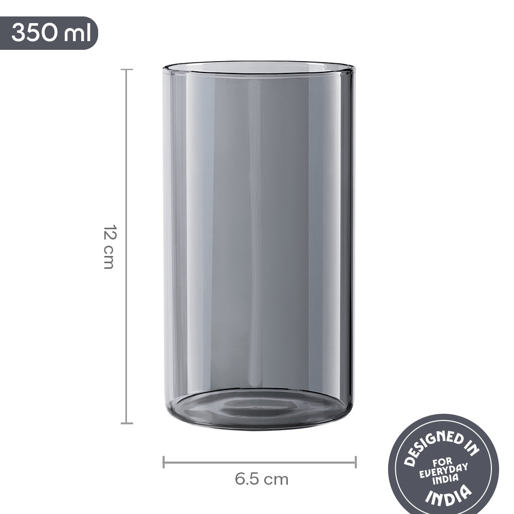Borosil Midnight Glass Tumbler, Large