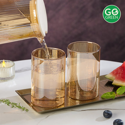 Borosil Sunset Glass Tumbler, Medium