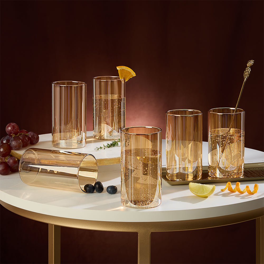 Sunset Glass Tumbler Set, Large