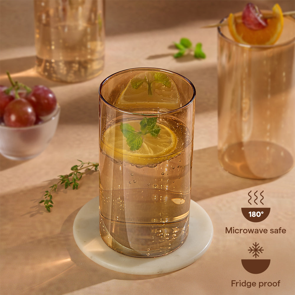Borosil Sunset Glass Tumbler, Large