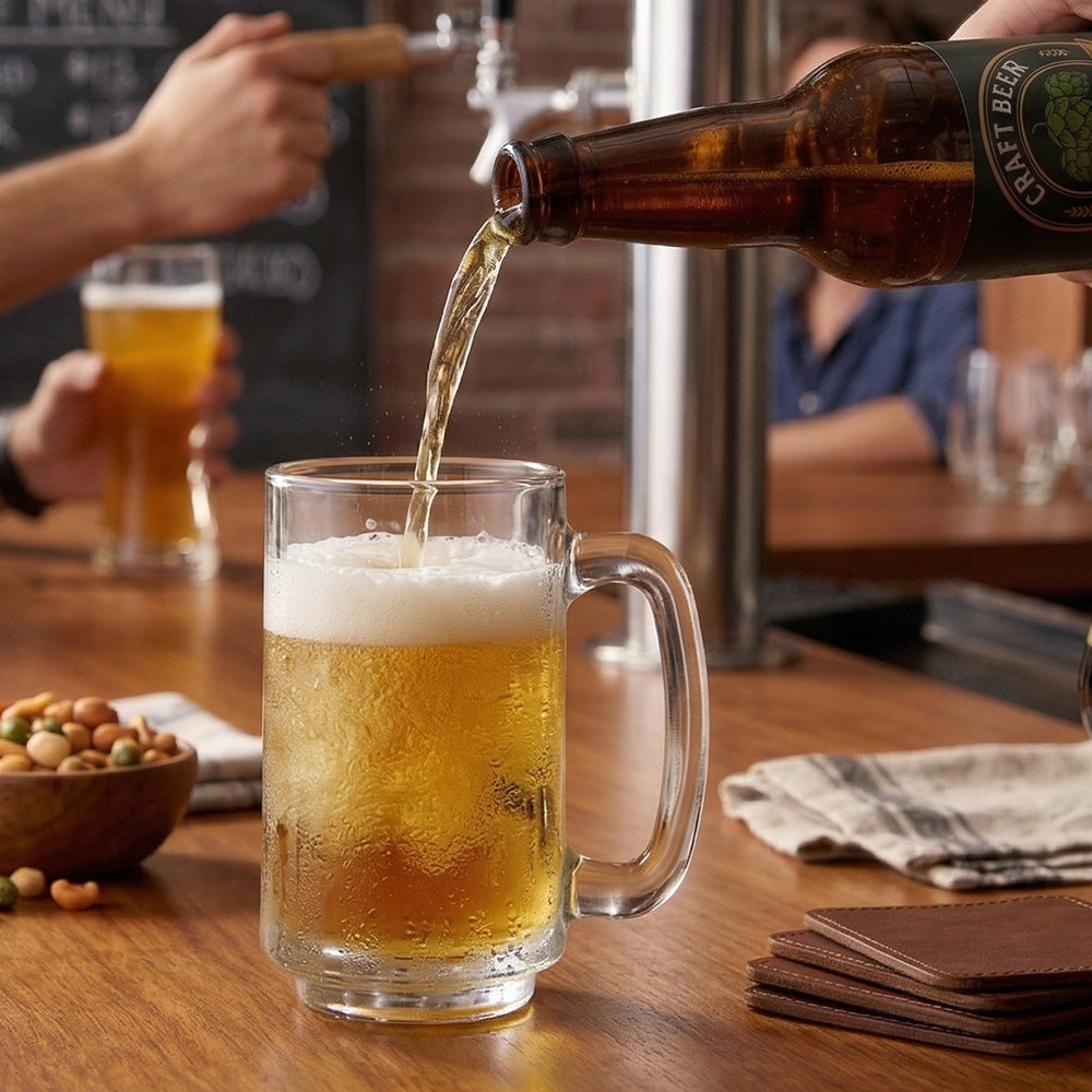 Cozy Glass Beer Mug with Handle