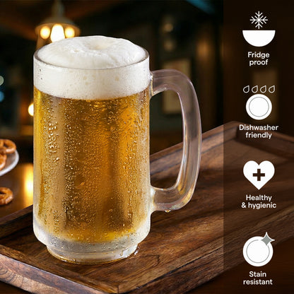 Cozy Glass Beer Mug with Handle