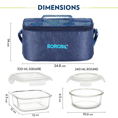 FoodLuck Universal Glass Lunch Box