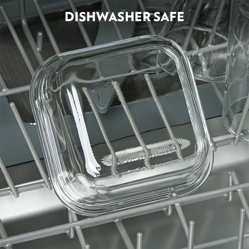 Borosil Steller Black Lunch Bag, Daisy, Set of 4