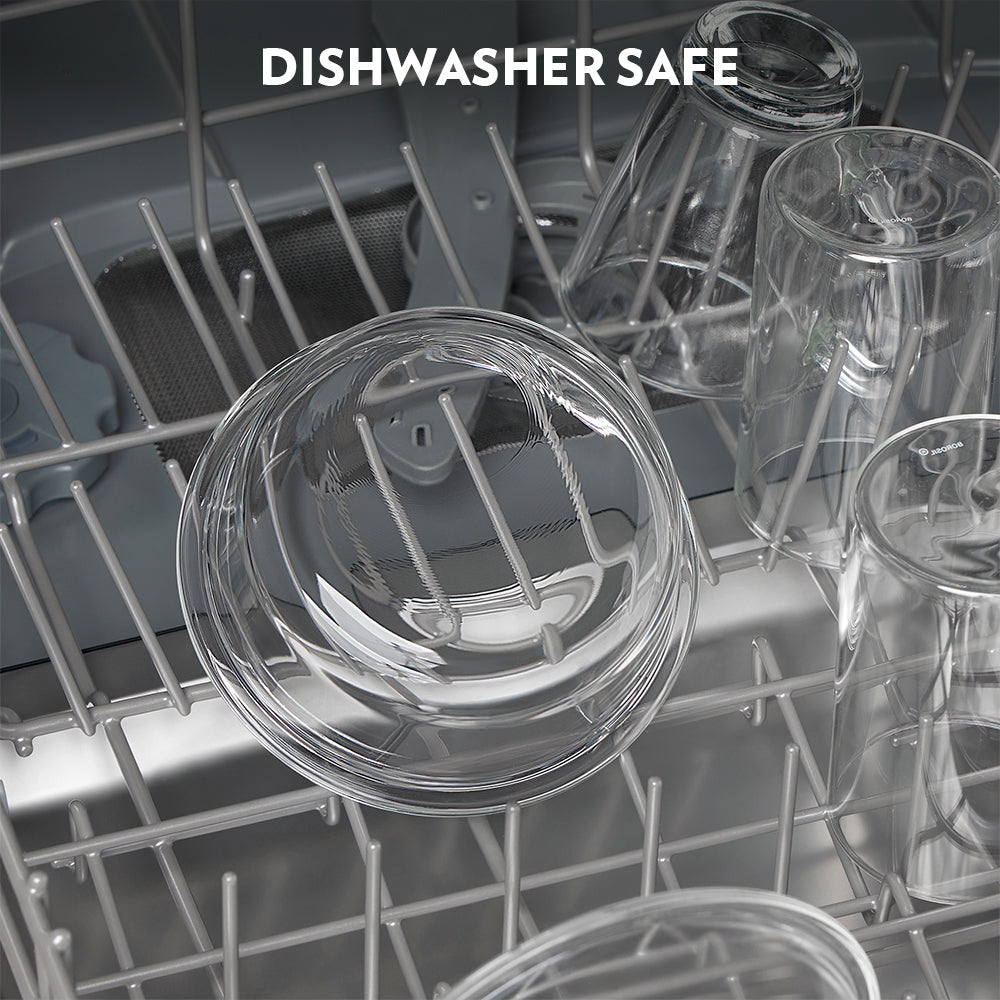 Borosil Zeal Black Lunch Bag, Round x 3 (Tall)