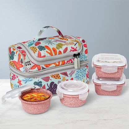 Universal Glass Lunchbox, Bloom Pink