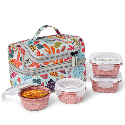 Universal Glass Lunchbox, Bloom Pink