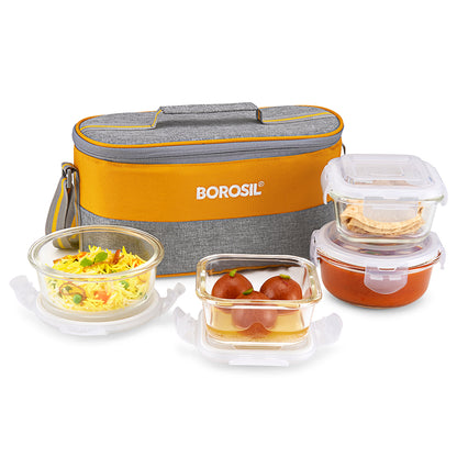 Borosil Zest Lunch Bag, Set of 4