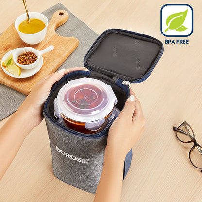 Borosil Alora Lunch Bag, Set of 3 (Tall)