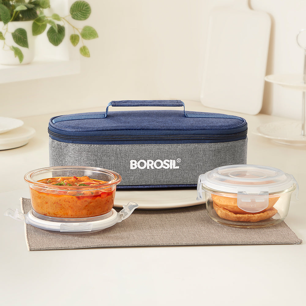 Alora Round Glass Lunch Box