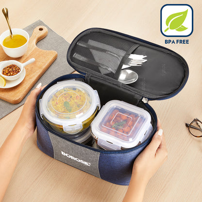 Borosil Alora Lunch Bag, Set of 4