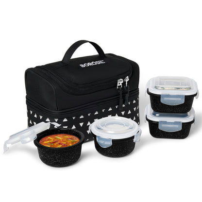 Universal Glass Lunchbox, Kube Black