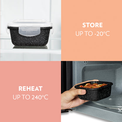 Universal Glass Lunchbox, Kube Black