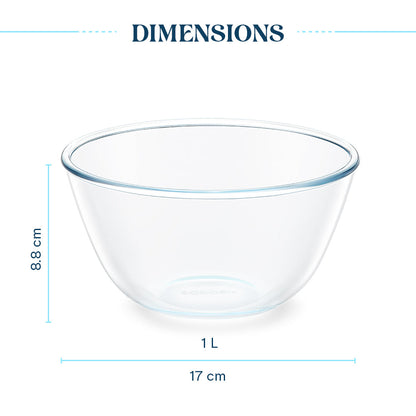 Larah Everyday Glass Bowls, 1L