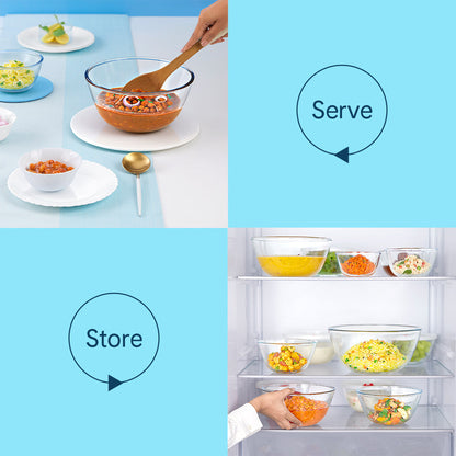 Larah Everyday Glass Bowls, 1.5L