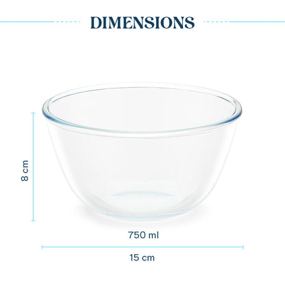 Larah Everyday Glass Bowls, 750ml